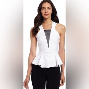 ROBERT RODRIGUEZ | Women's Bonded Techno Flounced Top Sz US 6